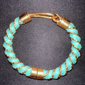 Rachel Leigh Enamel Gold Tone Magnetic Closure Twist Rope Bracelet